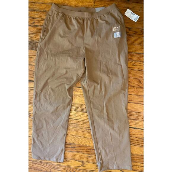 NWT Catherine’s Sumprema Col. Soft Pants Women’s 0X 14W-16 Beige Pockets - Picture 1 of 9